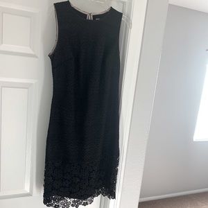 Karl Lagerfeld black lace sleeveless dress